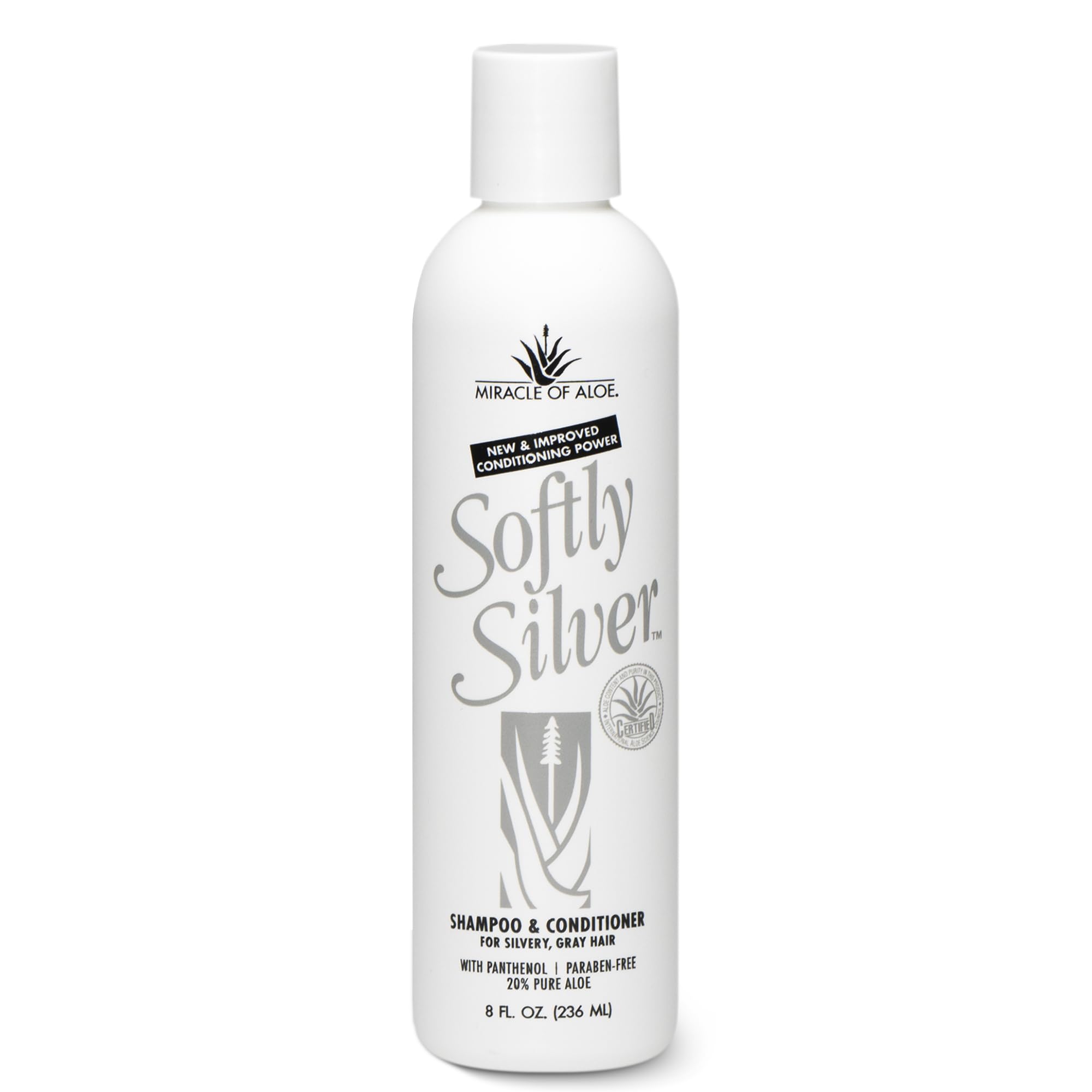 Miracle of Aloe Softly Silver Shampoo - 2-in-1 Purple Restorative Wash for Gray Hair