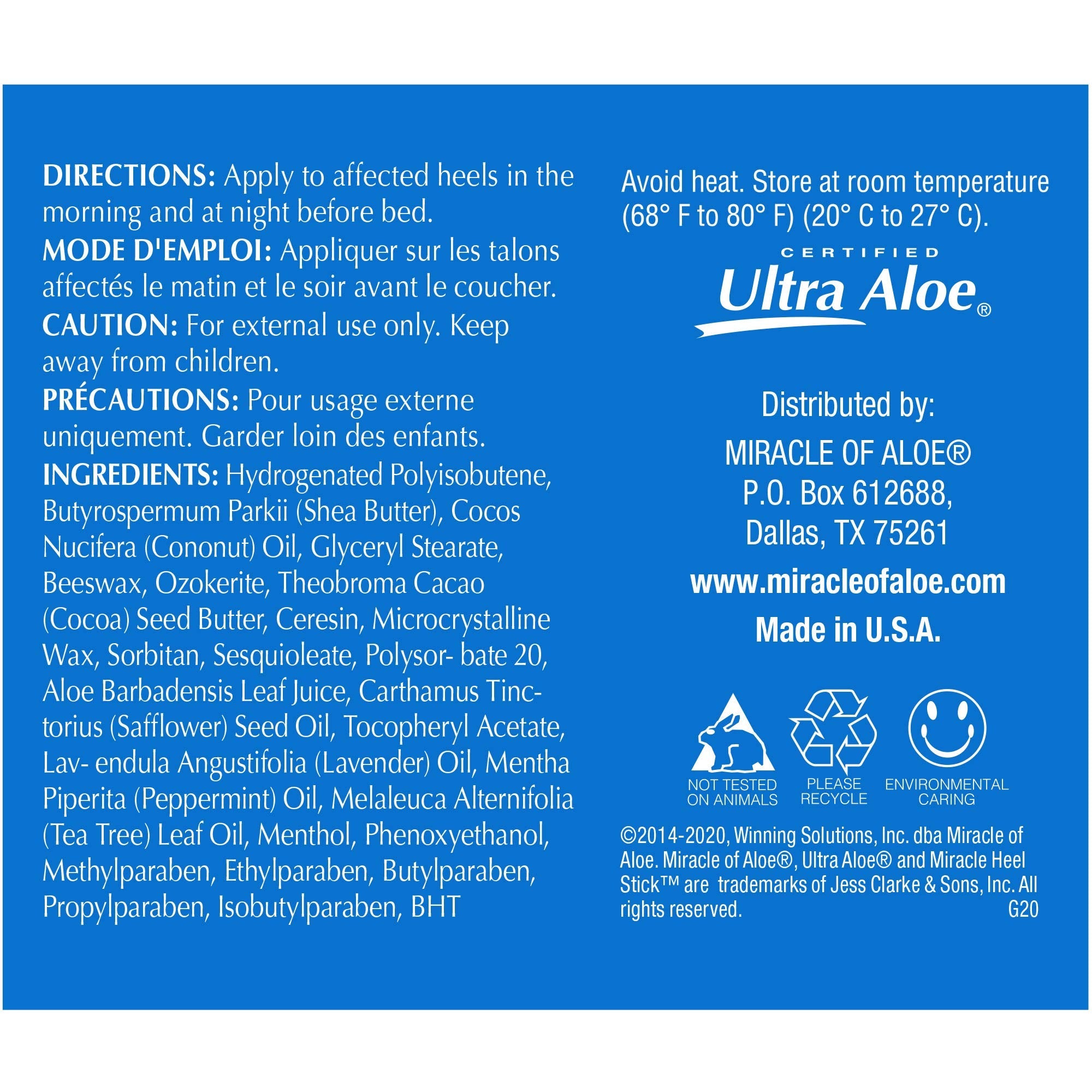 Miracle of Aloe Heel Balm & Foot Repair Cream – Ultra Aloe Moisturizing Duo for Dry, Cracked Feet