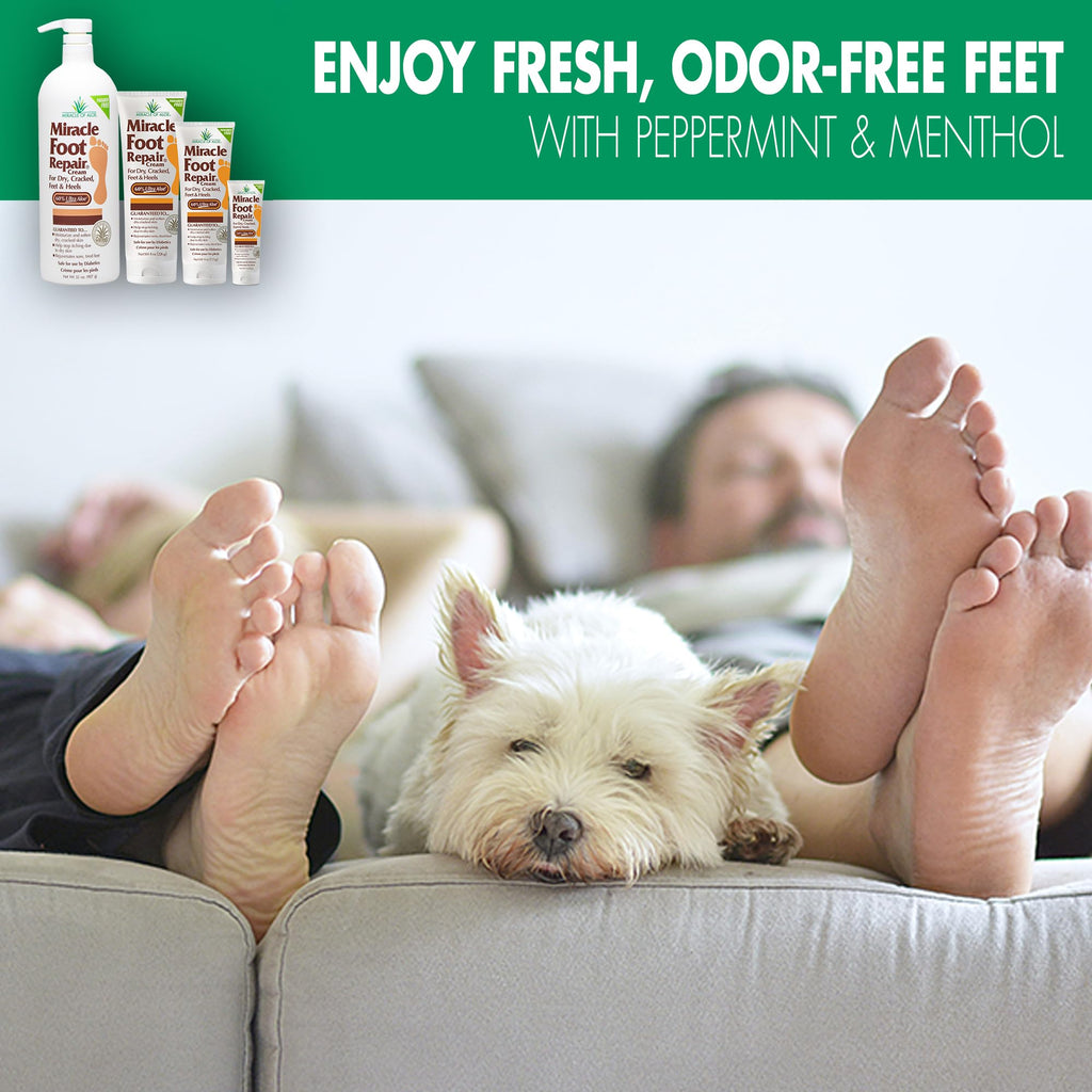 Miracle Foot Repair Cream – 60% Ultra Aloe, Diabetic-Safe, 2-Pack