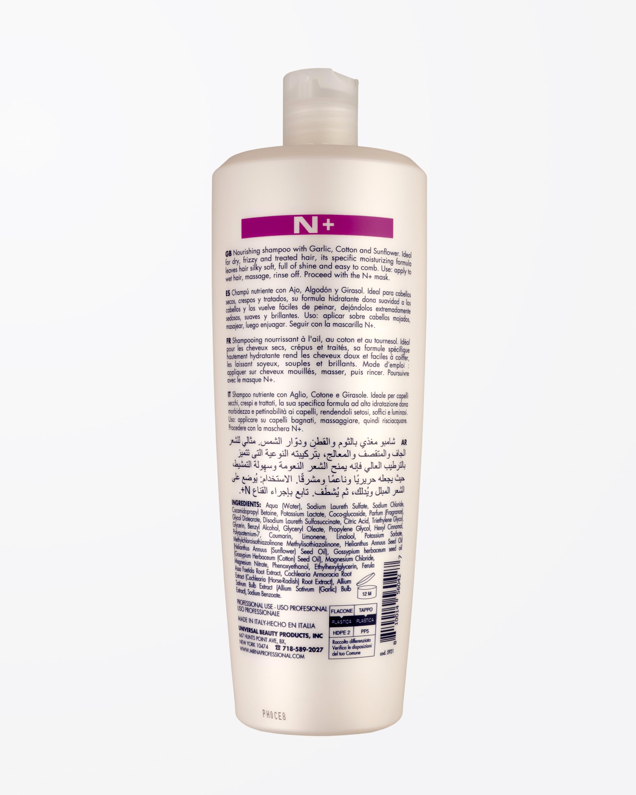 Mirna Professional Nourishing Garlic Shampoo with Sunflower & Seed Oil – 1000ml