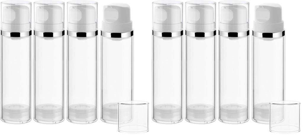 Mirrline 4-Piece 150ml Airless Pump Bottles | Vacuum Dispenser Travel Containers (2-Pack)