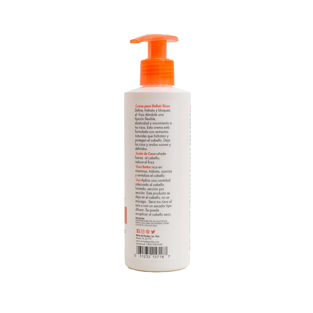 Mirta De Perales Curls Defining Cream – Hydrating Curl Cream for Wavy, Curly & Coily Hair | Coconut Oil & Shea Butter | Frizz Control & Shine | 8 oz