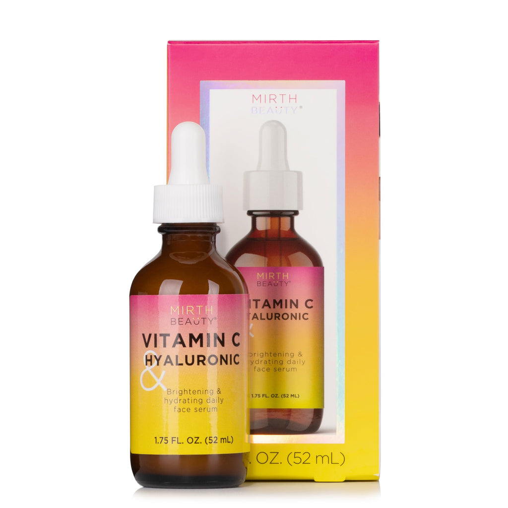 Mirth Beauty Brightening Face Moisturizer with Vitamin C + Hyaluronic Acid | Collagen Peptides Firming Neck & Face Cream | 2.5 Fl Oz