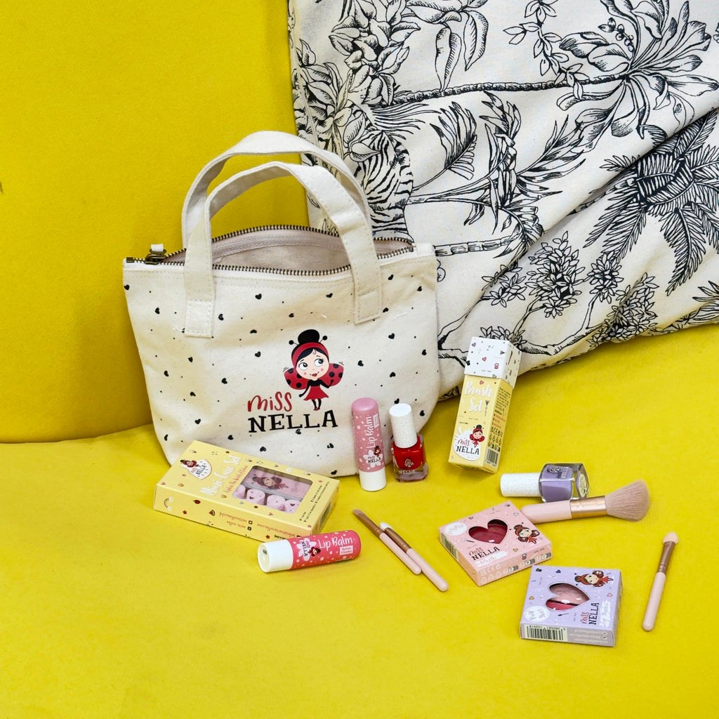 Miss Nella Special Edition Bag of Wonder – Hypoallergenic Kids Makeup & Nail Polish Set