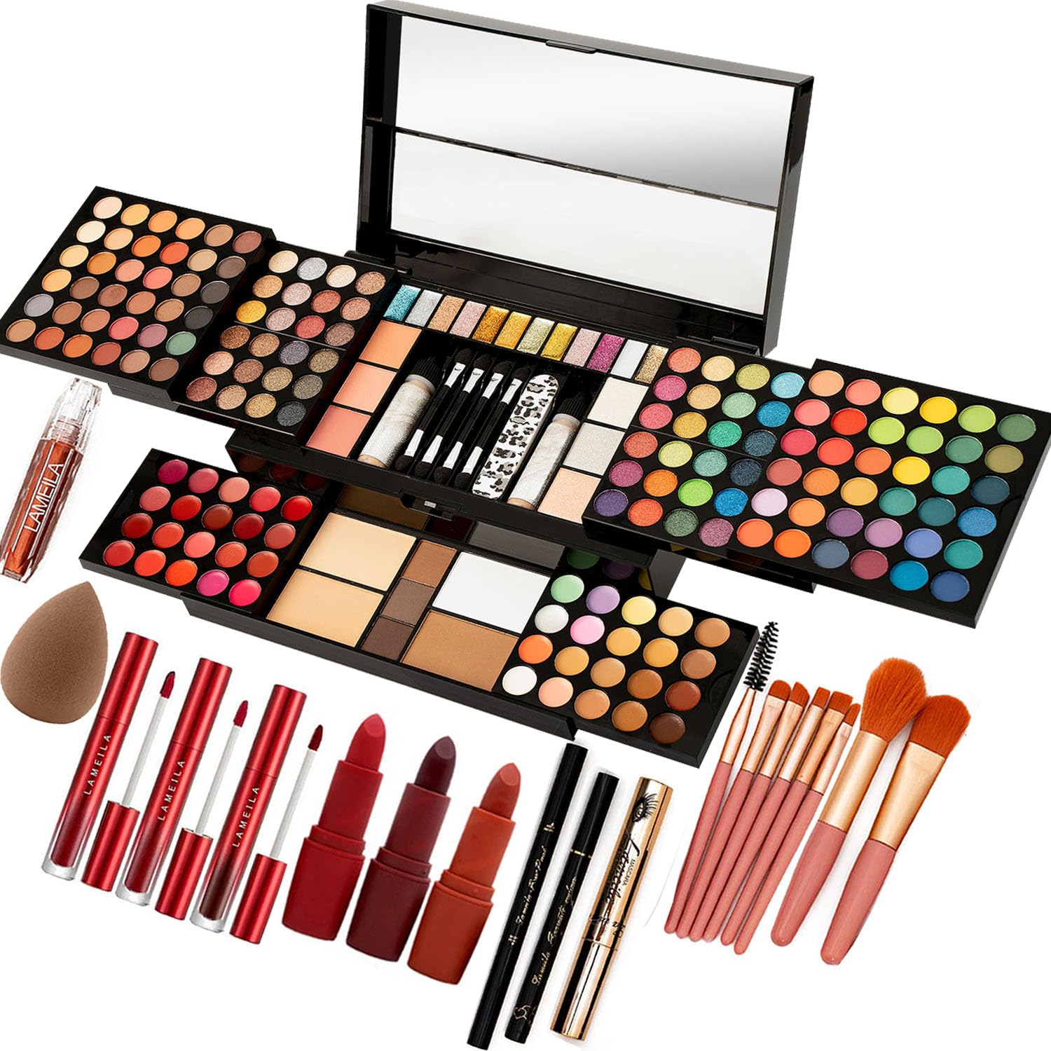 Miss Rose M187 Colors Palette – All-In-One 187-Color Makeup Kit