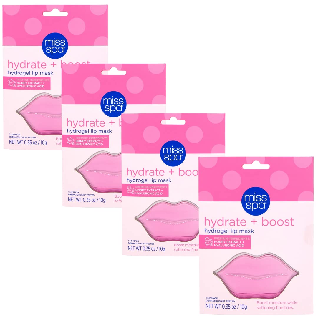 MISS SPA Lip Mask – Hydrate + Boost Hydrogel Lip Treatment (4 Pack)