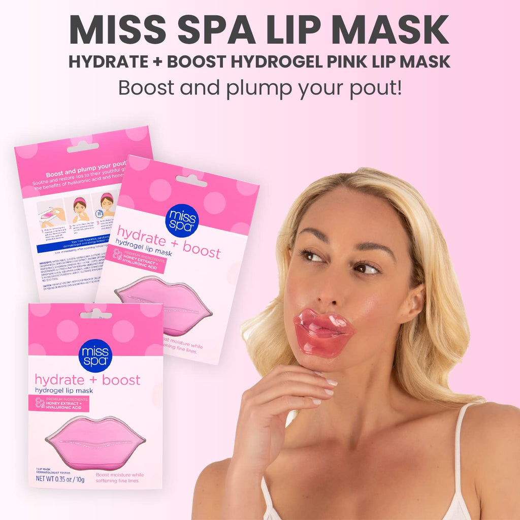 MISS SPA Lip Mask – Hydrate + Boost Hydrogel Lip Treatment (4 Pack)