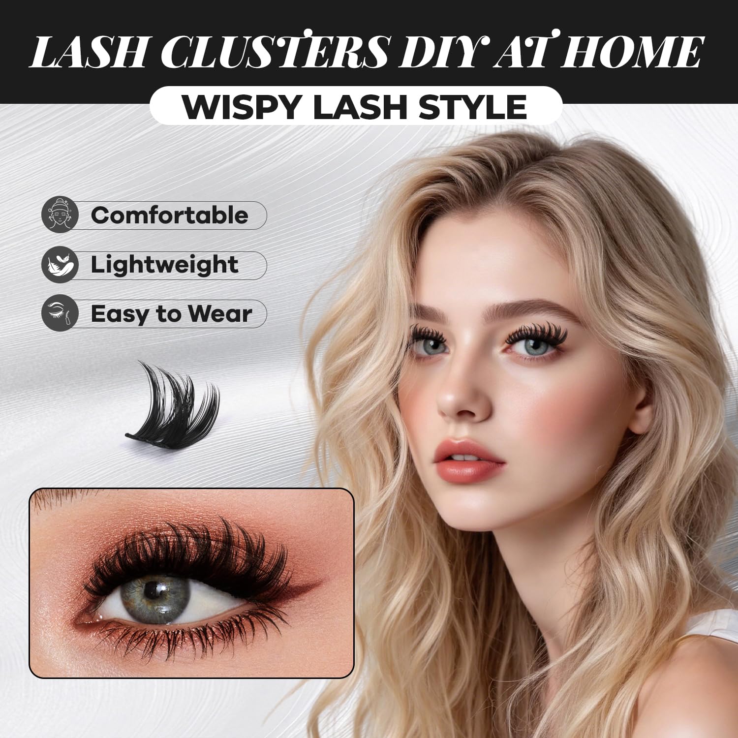 MissAiry Flaunt Lash Clusters 8-14mm Wispy D-Curl Eyelash Extensions