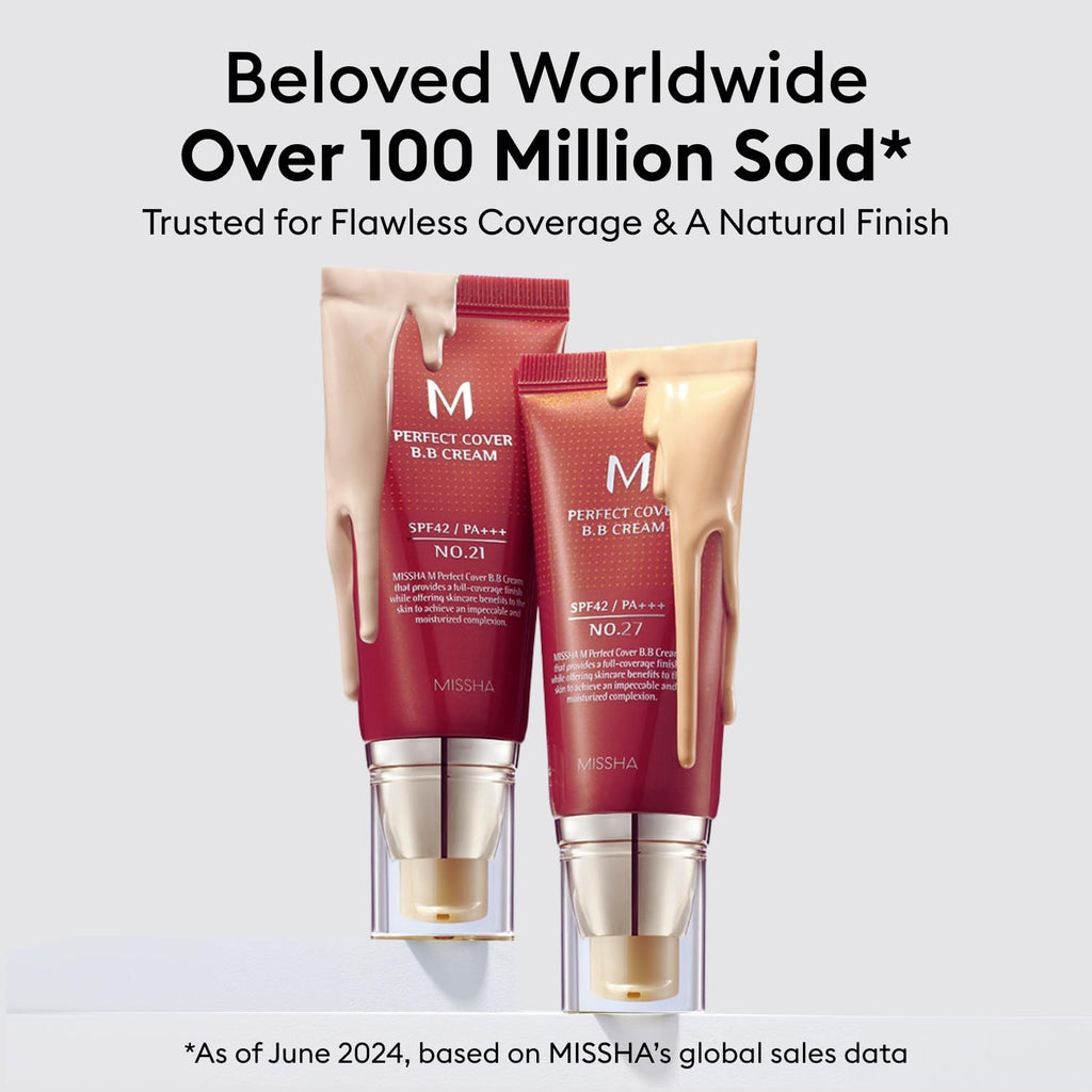 MISSHA BB Essentials Kit — M Perfect Cover BB Cream No.21 Light Beige + M BB Boomer Primer (SPF 42 PA+++)