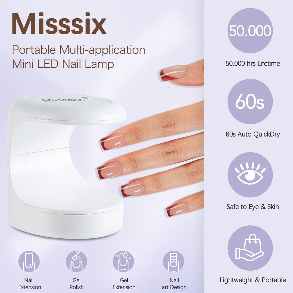 Misssix French Tip Press On Nails – 160Pcs Short Square Gel Tips Starter Kit