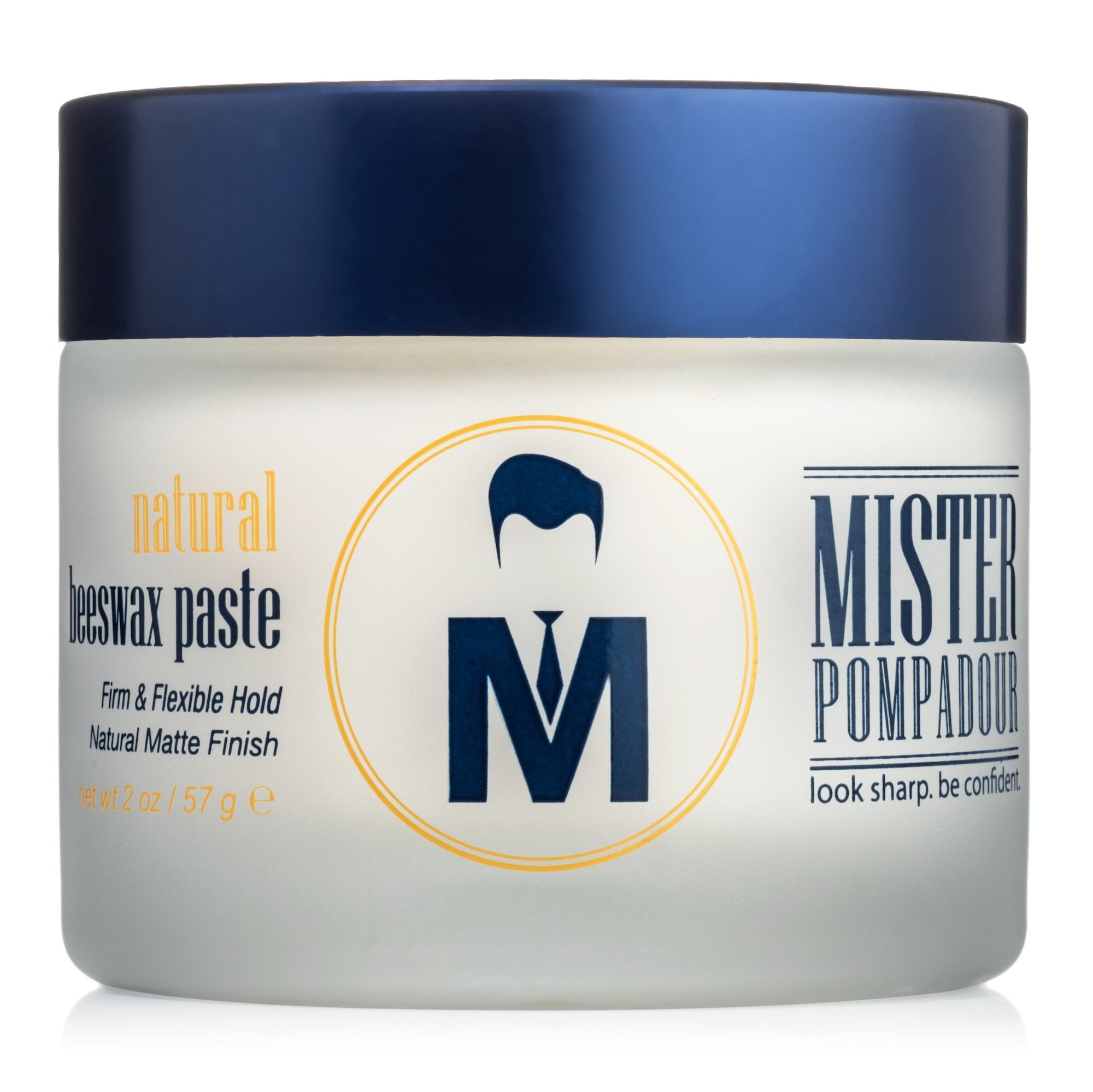 Mister Pompadour Natural Beeswax Paste — High Hold, Matte Finish, Water Based, 2oz