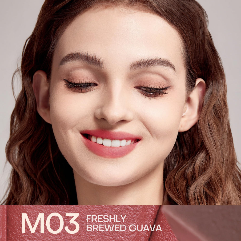 Mistine Cream Lip Gloss Thai Latte M03 Freshly Brewed Guava – Long Lasting Matte Lip Gloss