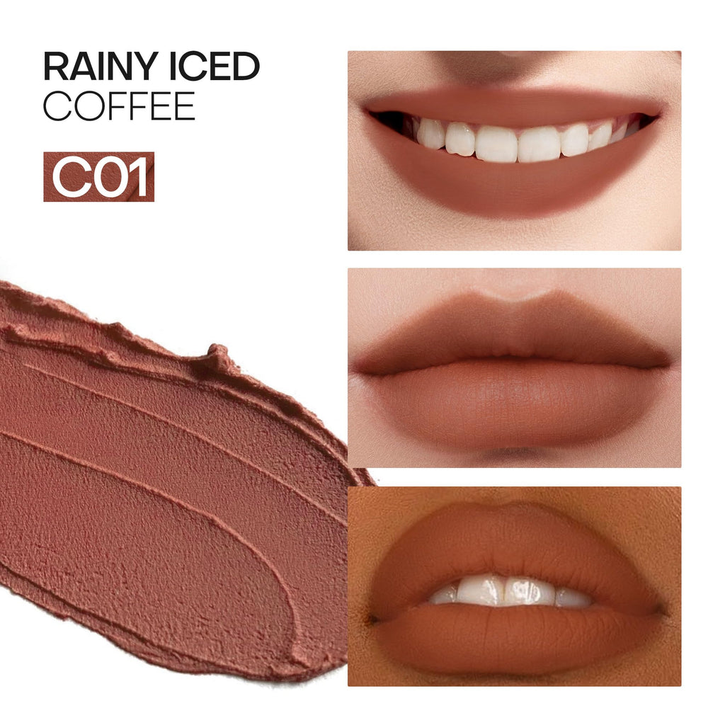 Mistine Lipstick Thai Latte – Sheer Creamy Rouge, Velvet Matte Finish (3.5g)