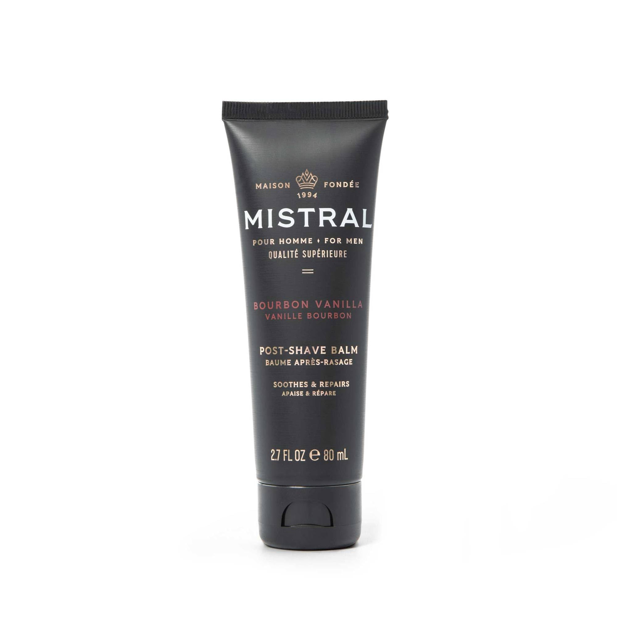Mistral Bourbon Vanilla After Shave Balm – 2.7 Fl Oz | Hydrating, Non-Greasy, Aloe & Jojoba | Made in France