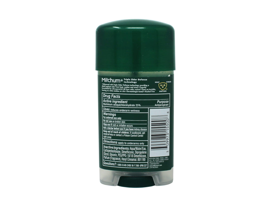 Mitchum Clear Gel Unscented Anti-Perspirant & Deodorant for Men - 2.25 oz (3 Pack)