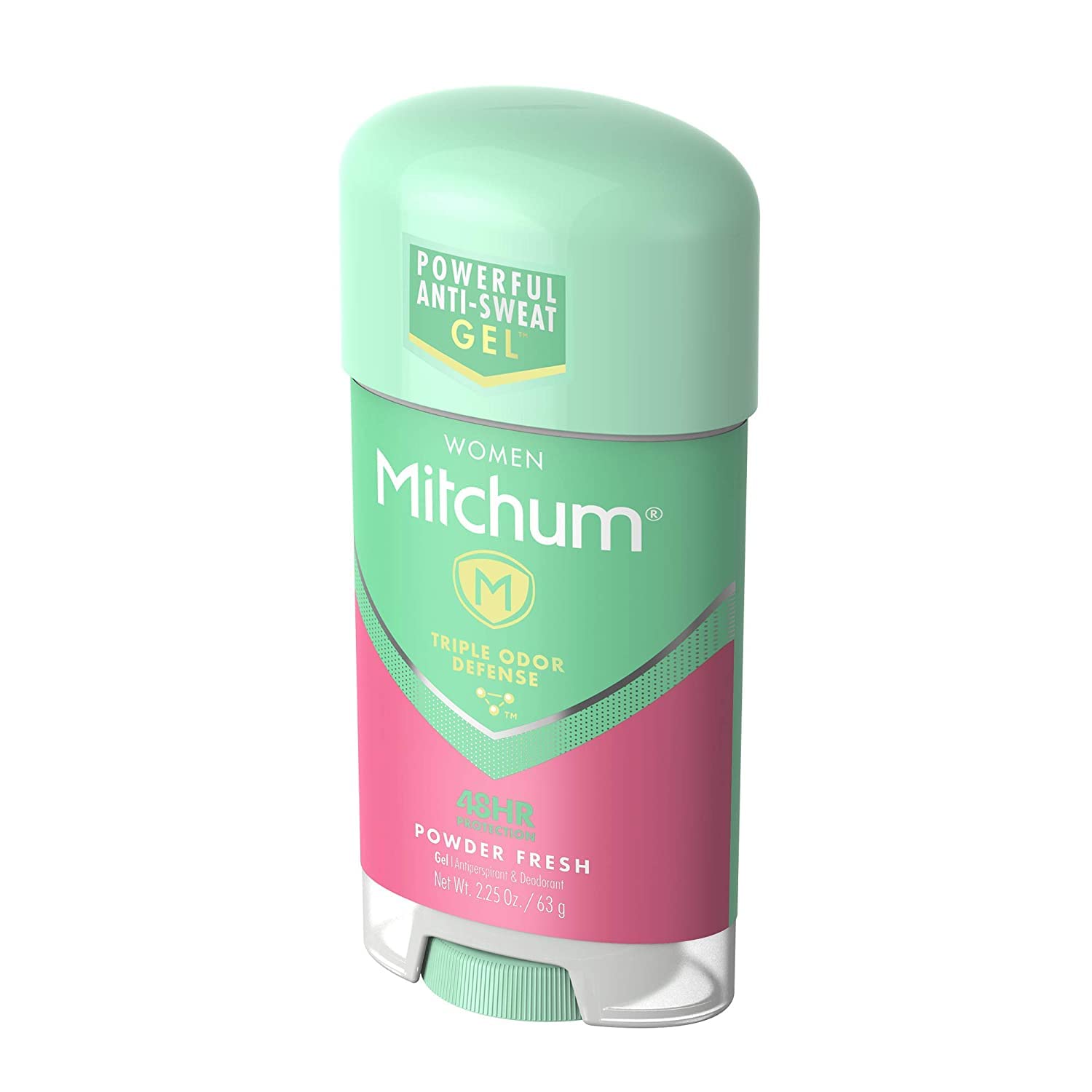 Mitchum Gel Anti-Perspirant Deodorant for Women – Powder Fresh, Triple Odor Defense, 2.25 oz (8 Pack)