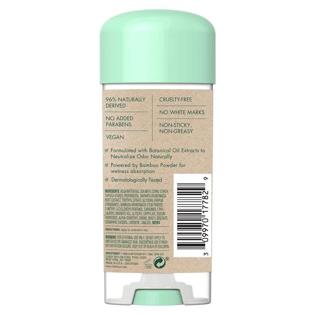 Mitchum Natural Power Gel Cream for Women, Sweet Jasmine – Aluminum-Free, 24-Hour Odor & Wetness Protection