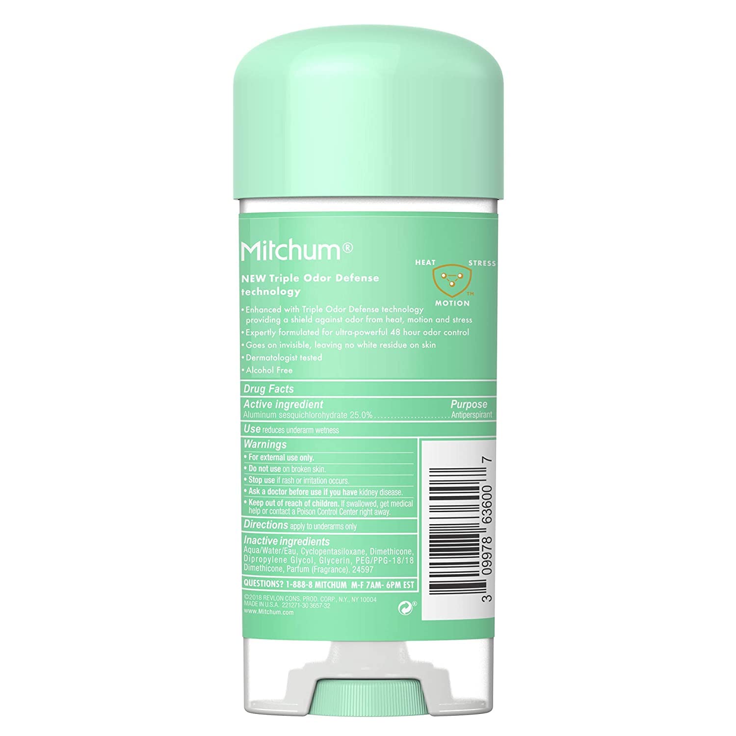 Mitchum For Women Clear Gel Anti-Perspirant Deodorant – Powder Fresh, 3.40 oz, Pack of 3