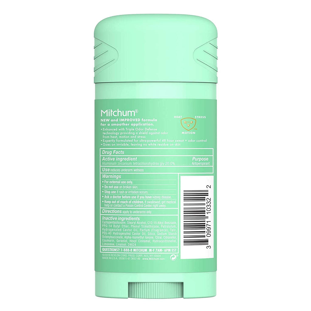 Mitchum Women Triple Odor Defense Invisible Solid – Pure Fresh, 48HR Antiperspirant (2.7 oz) 6-Pack
