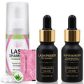 Miuffue Lash Bonder Primer & Shampoo Kit for Eyelash Extensions – Pro Use (15ml+15ml+60ml)