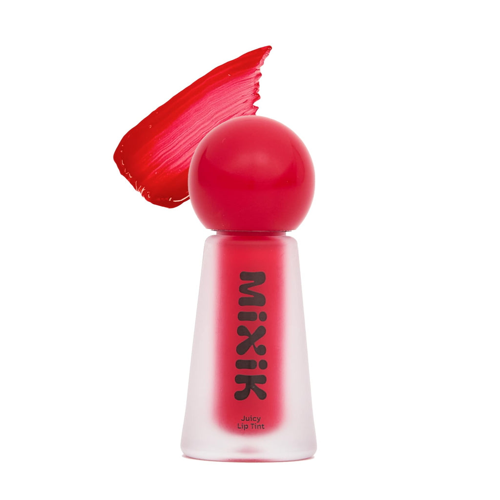 MIXIK Juicy Lip Tint Cherry Pop – Hydrating Water-Based Lip Stain with Blue Agave