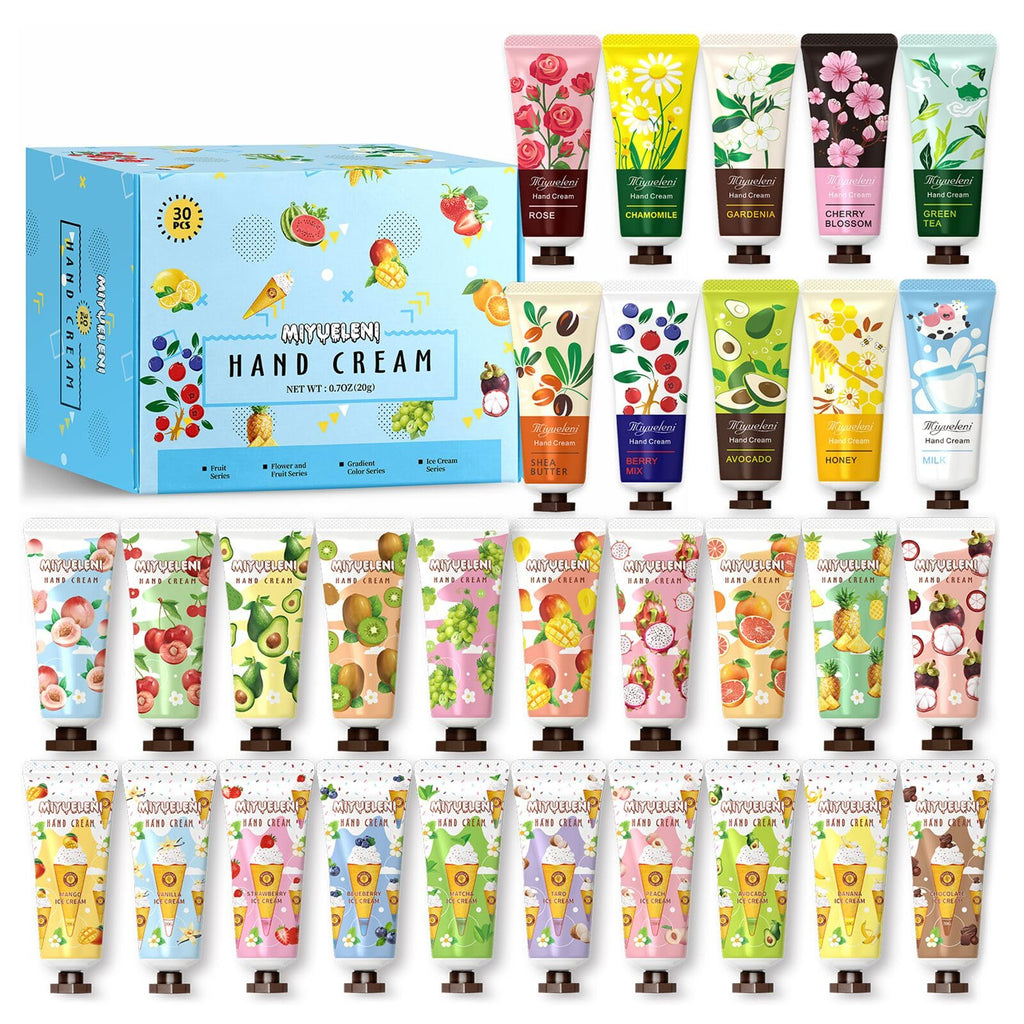MIYUELENI 30-Pack Hand Cream Gift Set – 20ml Travel-Size Moisturizers for Dry Hands, Ideal Gifts