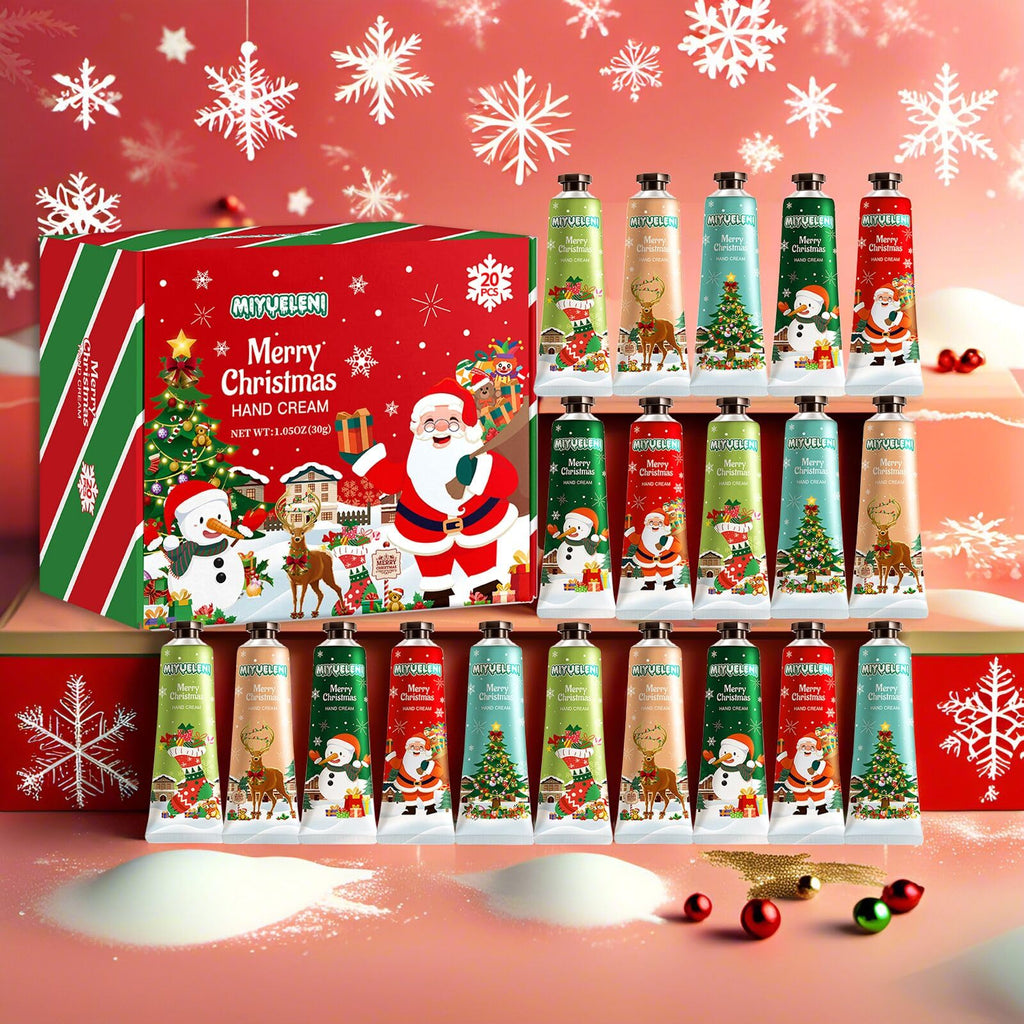 MIYUELENI 20-Pack Christmas Hand Lotion Set – Moisturizing Mini 30ml Gifts