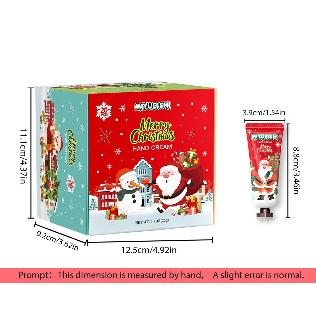 MIYUELENI 20 Pack Christmas Hand Lotion Gift Set – 20ml Travel-Size Moisturizing Hand Creams for Stockings & Bulk Gifts