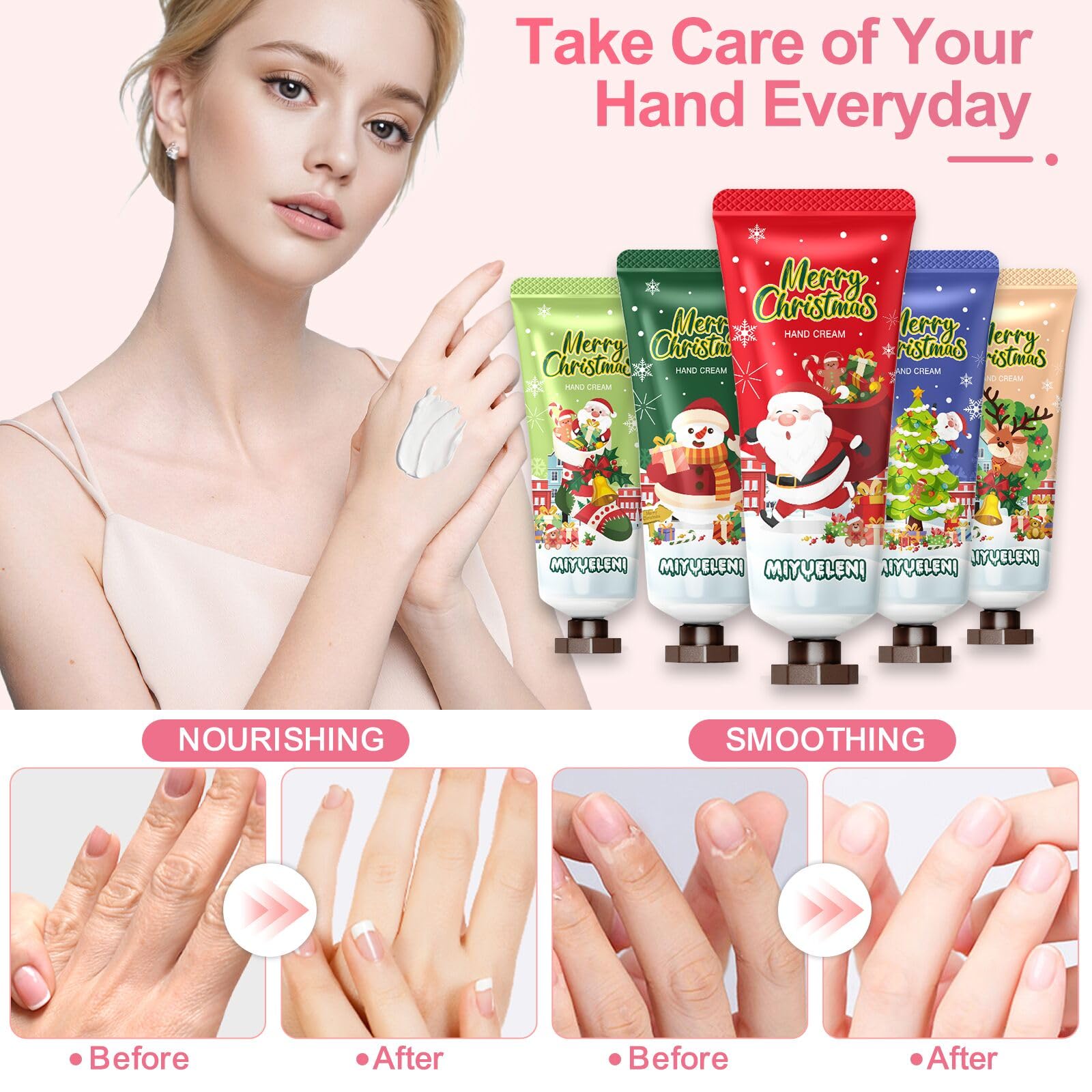 MIYUELENI 20 Pack Christmas Hand Lotion Gift Set – 20ml Travel-Size Moisturizing Hand Creams for Stockings & Bulk Gifts