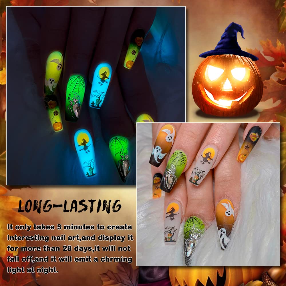 MIZHSE Mood Temperature Color Changing Nail Polish Set – Glow in the Dark Gel Polish, 8 Colors, Soak Off