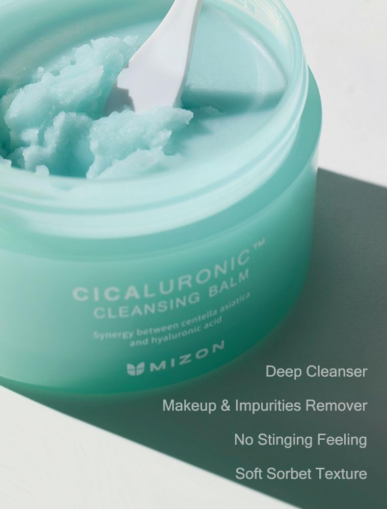 MIZON Cicaluronic Cleansing Balm – One-Step Makeup Remover with Centella Asiatica & Hyaluronic Acid