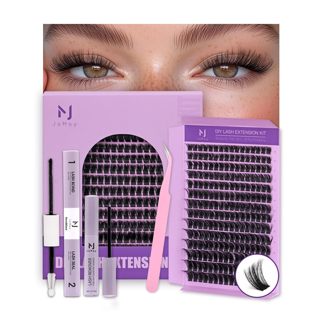 MJJOMAY Fluffy Lash Clusters 280pcs – 100D Volume Lash Kit with Bond & Seal