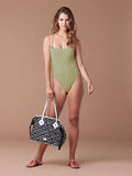 Diane Von Furstenberg DVF Maya One Piece Diamond Swimsuit