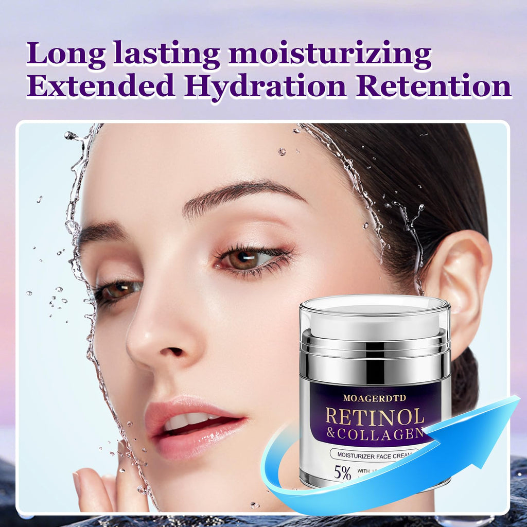 MOAGERDTD Retinol Collagen Cream – Day & Night Hydration for Anti-Aging