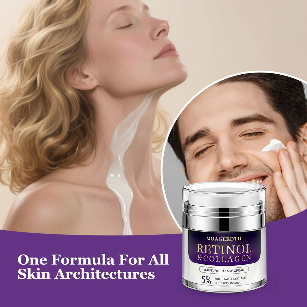 MOAGERDTD Retinol Collagen Cream – Day & Night Hydration for Anti-Aging