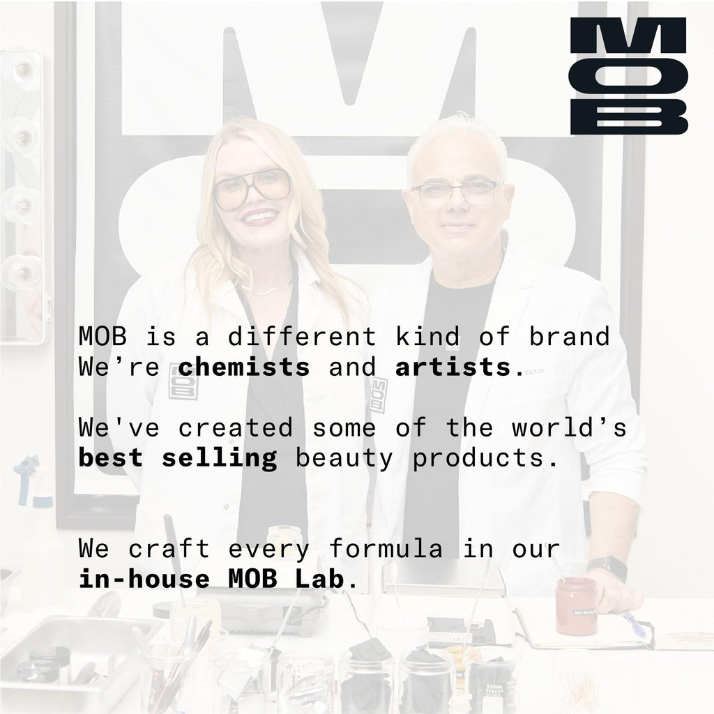 MOB Beauty Eyeshadow M2 Matte Bone - Light Base, Vegan, Talc-Free, Long-Wear, Refillable Compact