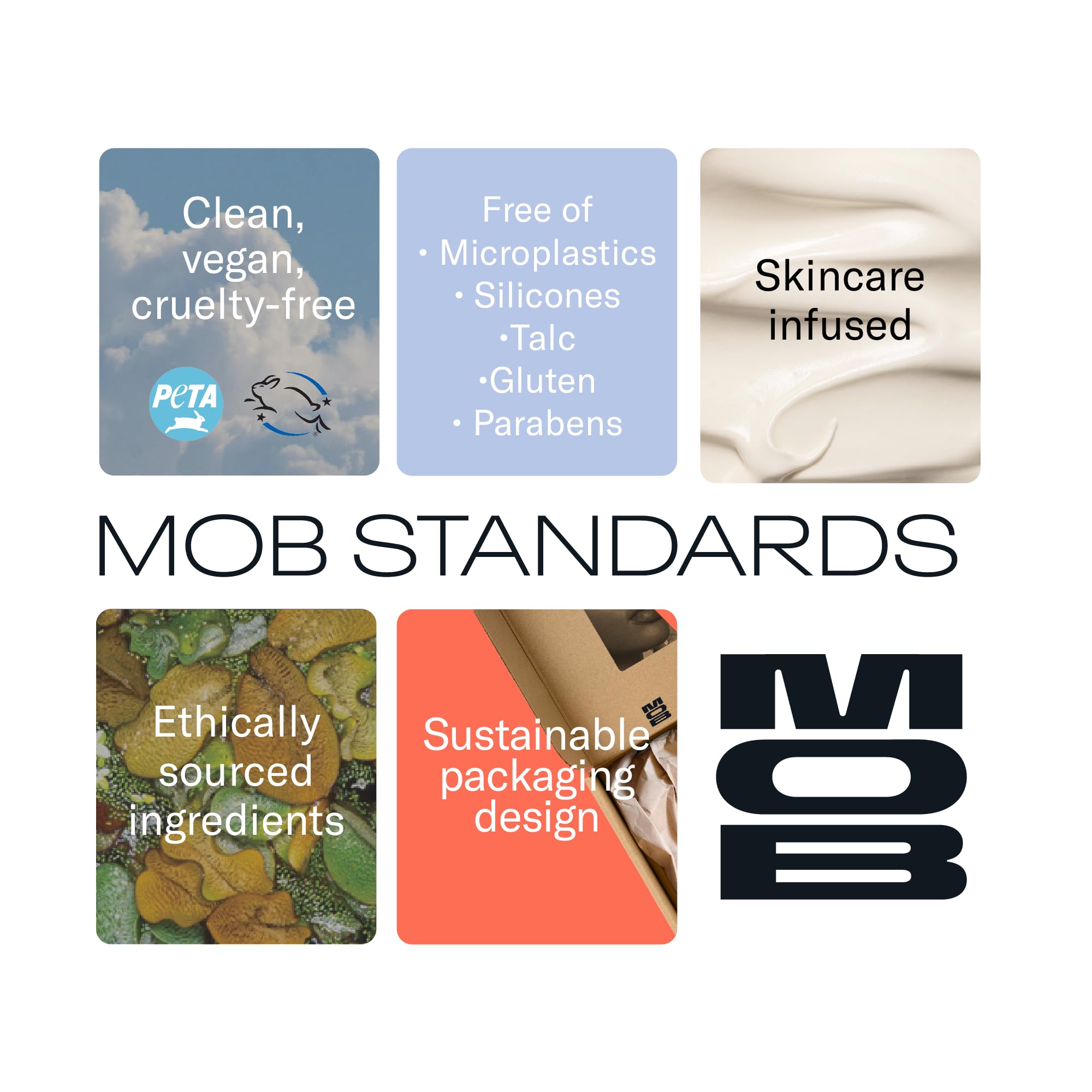 MOB Beauty Eyeshadow M32 Matte Gray Brown – Long-Wear, Vegan, Cruelty-Free, Refillable