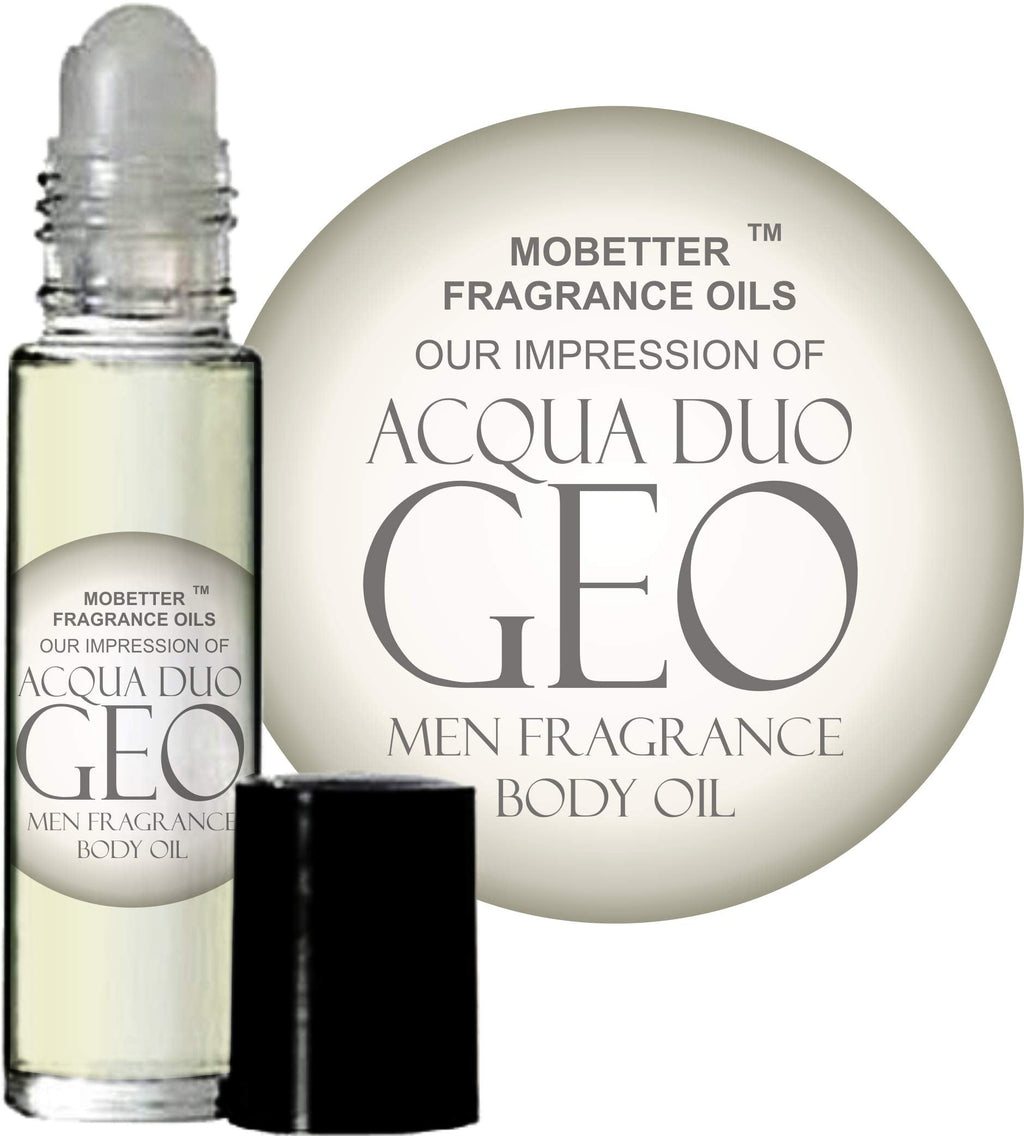 MOBETTER FRAGRANCE OILS Acqua Duo Geo Cologne Body Oil for Men – 10ml Roll-On
