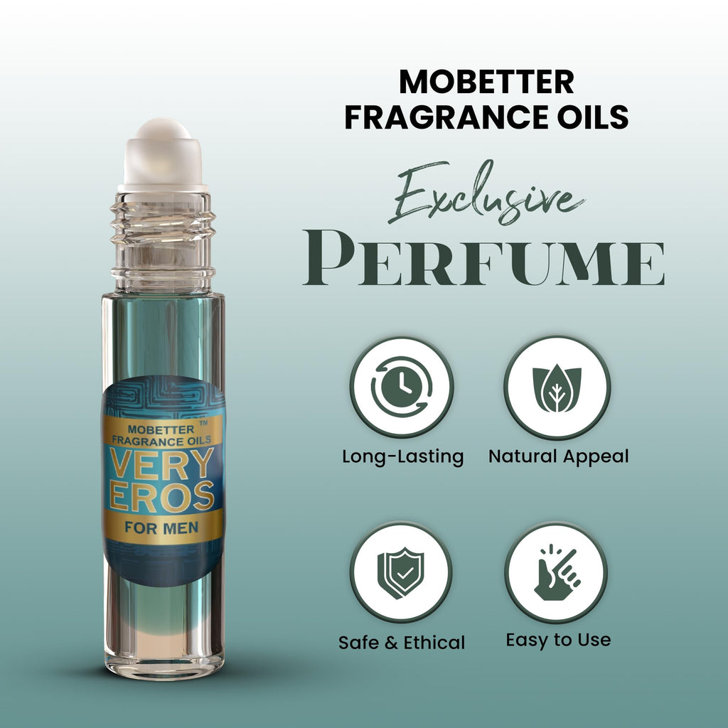 MOBETTER FRAGRANCE OILS - Very Eros Men Cologne Body Oil, Travel Size