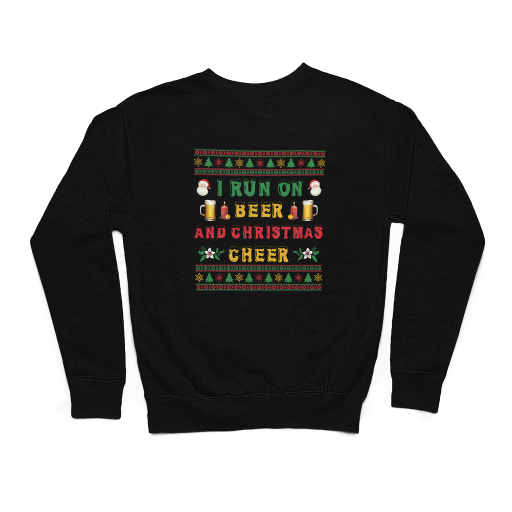 I Run On Beer Christmas Sweater