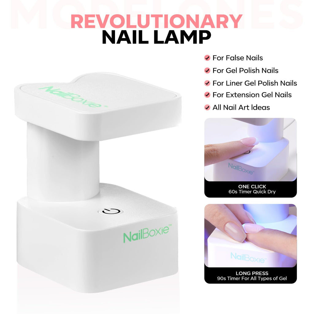 Modelones Gel Nail Kit with LED Light — 150 PCS, 15 Sizes, French Tip