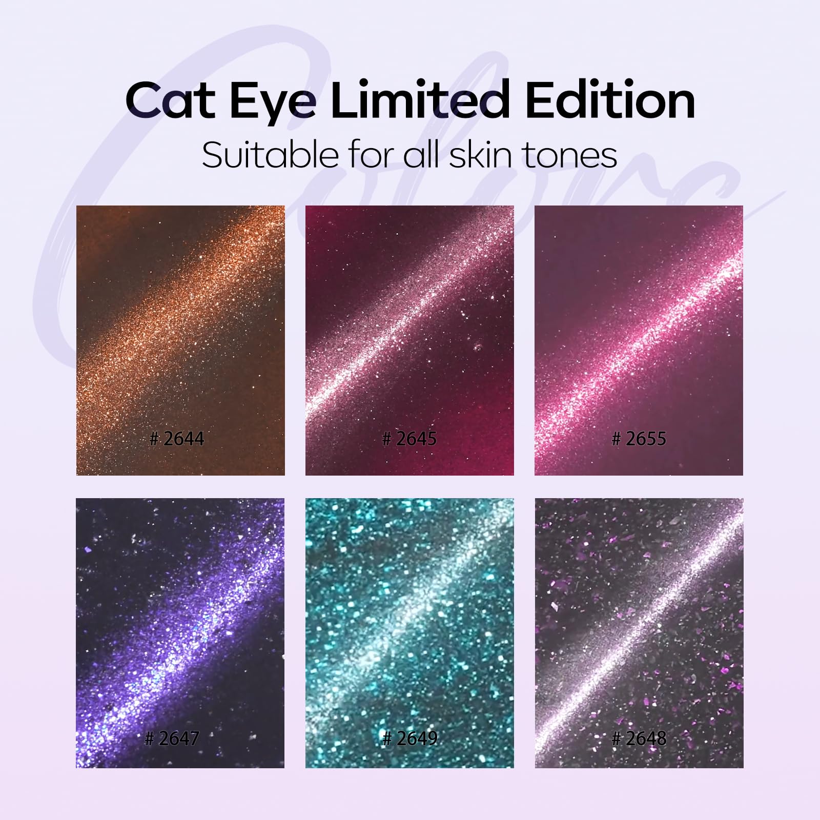 Modelones Cat Eye Gel Nail Polish Set – 6 Color Magnetic Gel Polishes, 7ml, Magnet Included