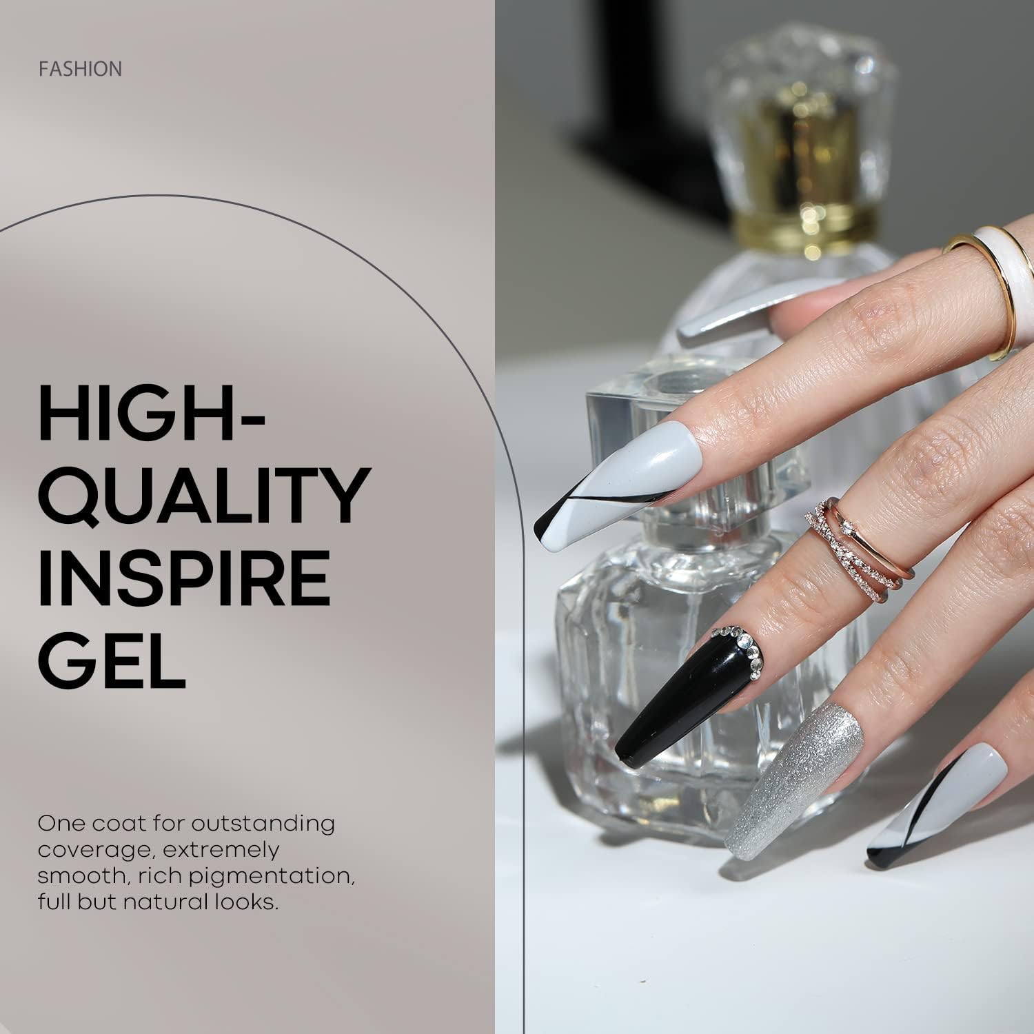 Modelones Grey Gel Nail Polish Set – 6 Colors (Winter Gray Tones) | Soak Off LED Kit
