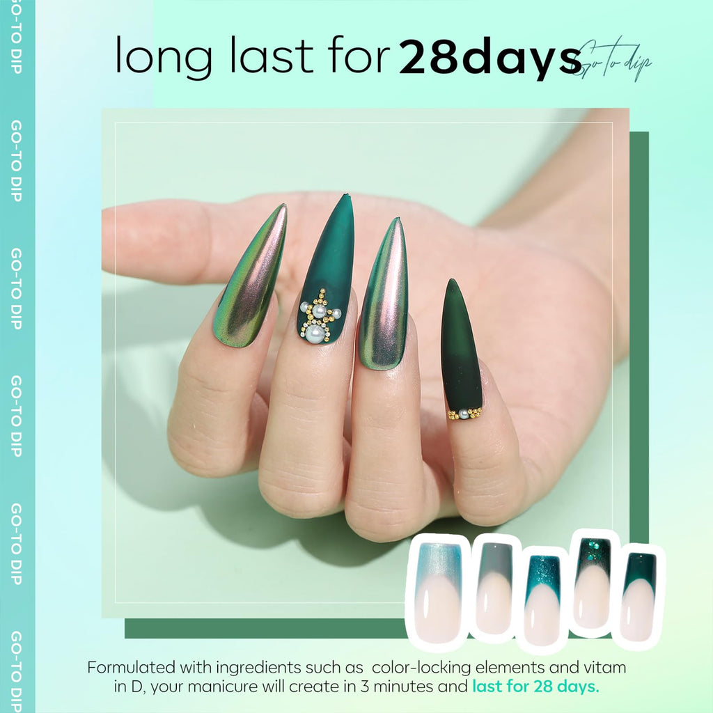 Modelones Ethereal Green Gel Nail Polish Set – 6 Colors for Salon-Quality DIY Nails