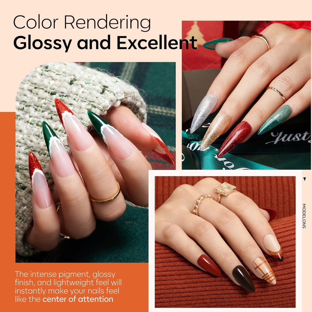 Modelones Christmas Dip Powder Nail Kit – 20 Colors, No Lamp, Starter Set