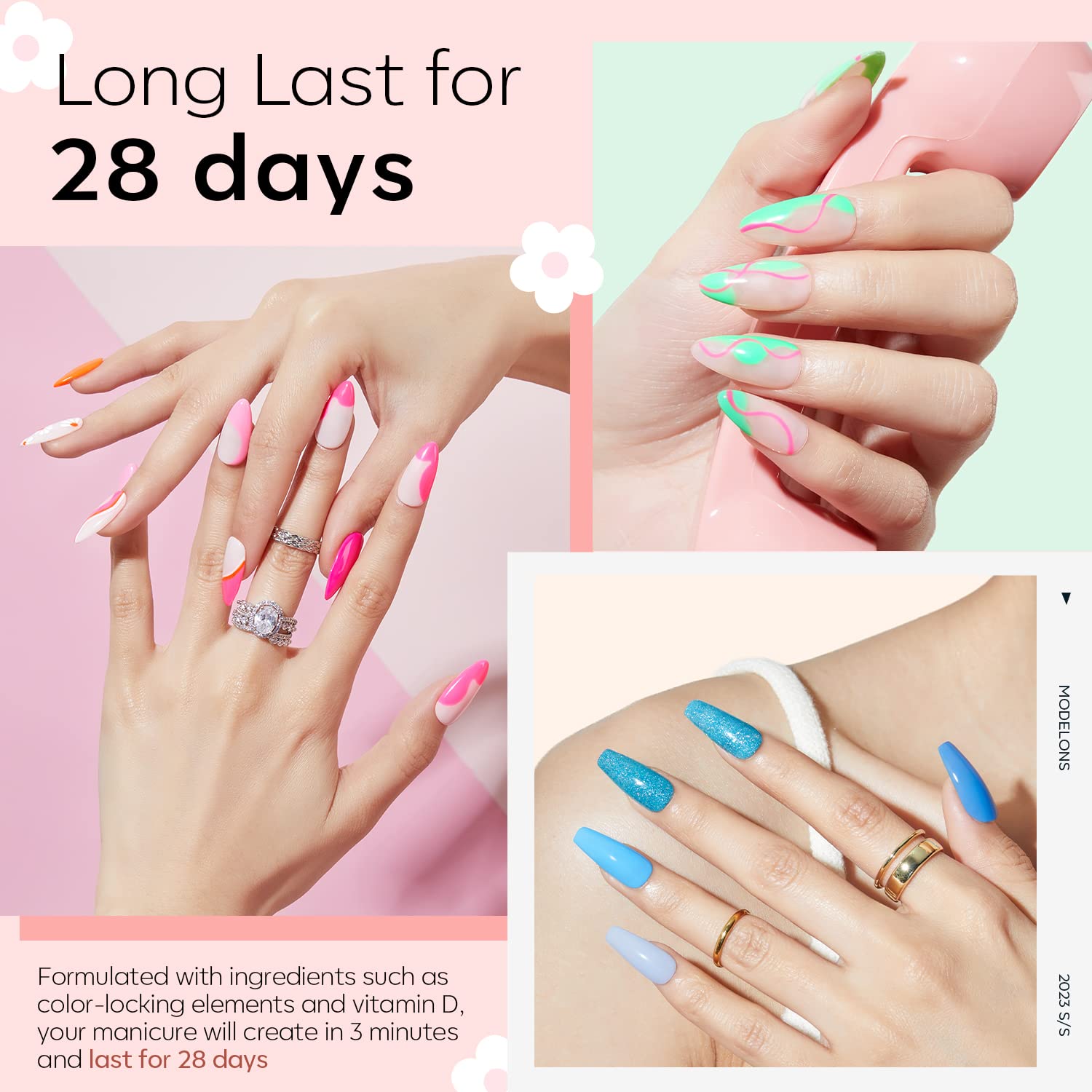 Modelones Dip Powder Nail Kit Starter – 30 Colors, No Lamp Needed, Salon-Quality at Home