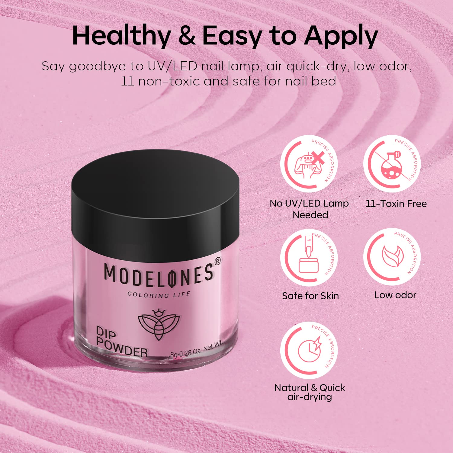 Modelones Dip Powder Nail Kit Starter – 30 Colors, No Lamp Needed, Salon-Quality at Home