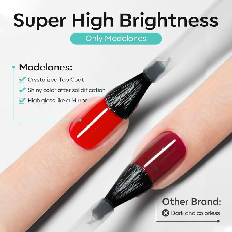 Modelones Nail Dehydrator & Gel Base & Top Coat Set – Acid-Free Nail Prep & Strengthener