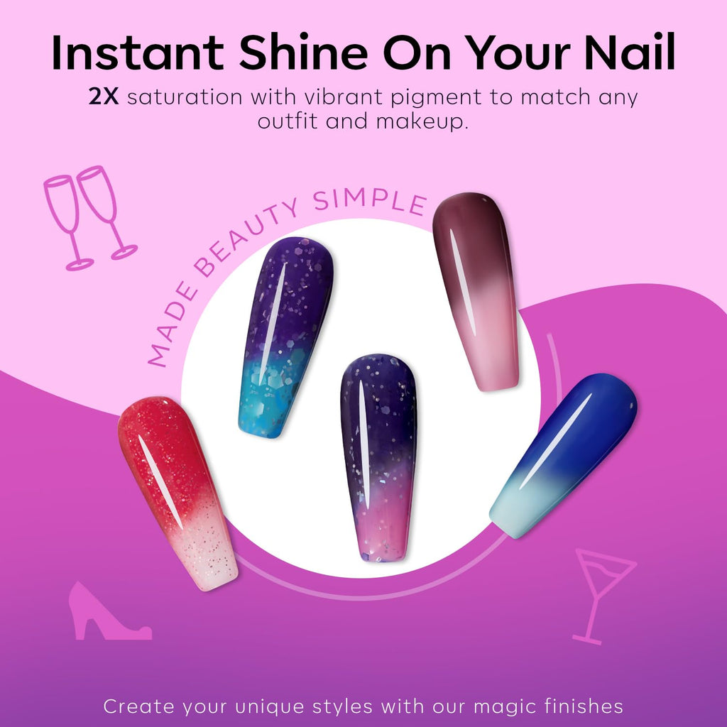 Modelones Color Changing Gel Nail Polish Set – 6 Mood Colors, Temperature Change, 7ml, Soak Off