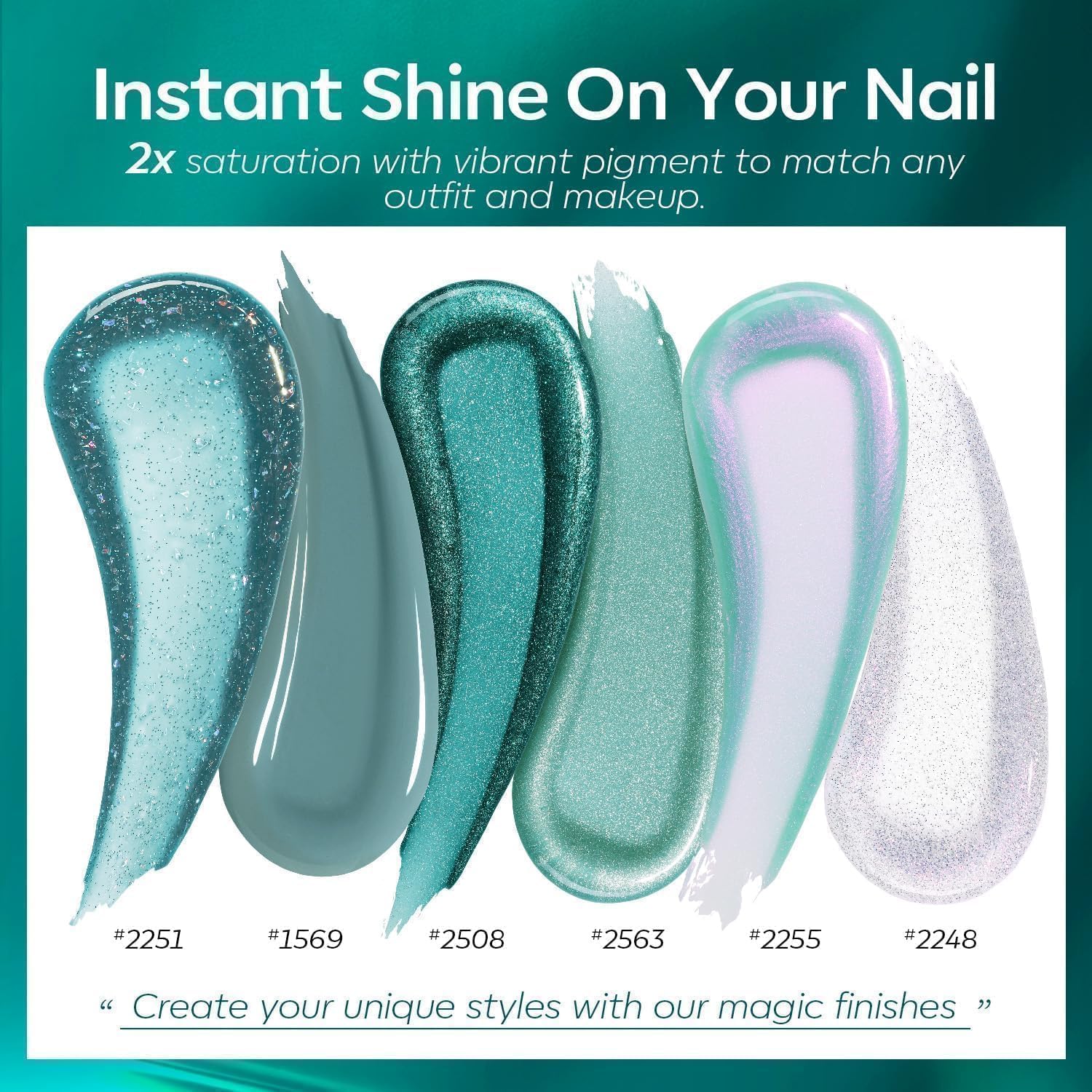 Modelones Gel Nail Polish Kit – 6 HEMA-Free Cat Eye Colors + Magnet